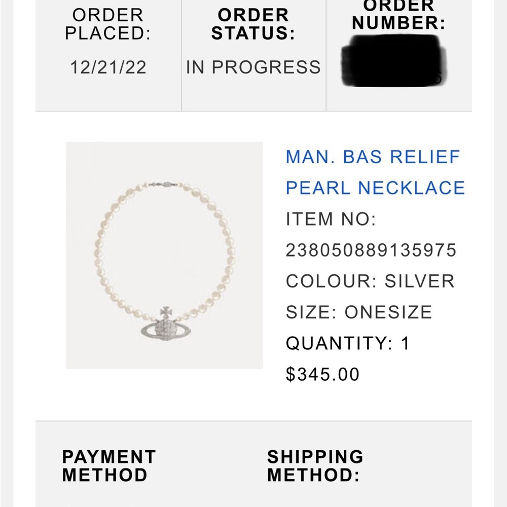 Vivienne Westwood MAN. BAS RELIEF PEARL NECKLACE - Picture 2 of 2